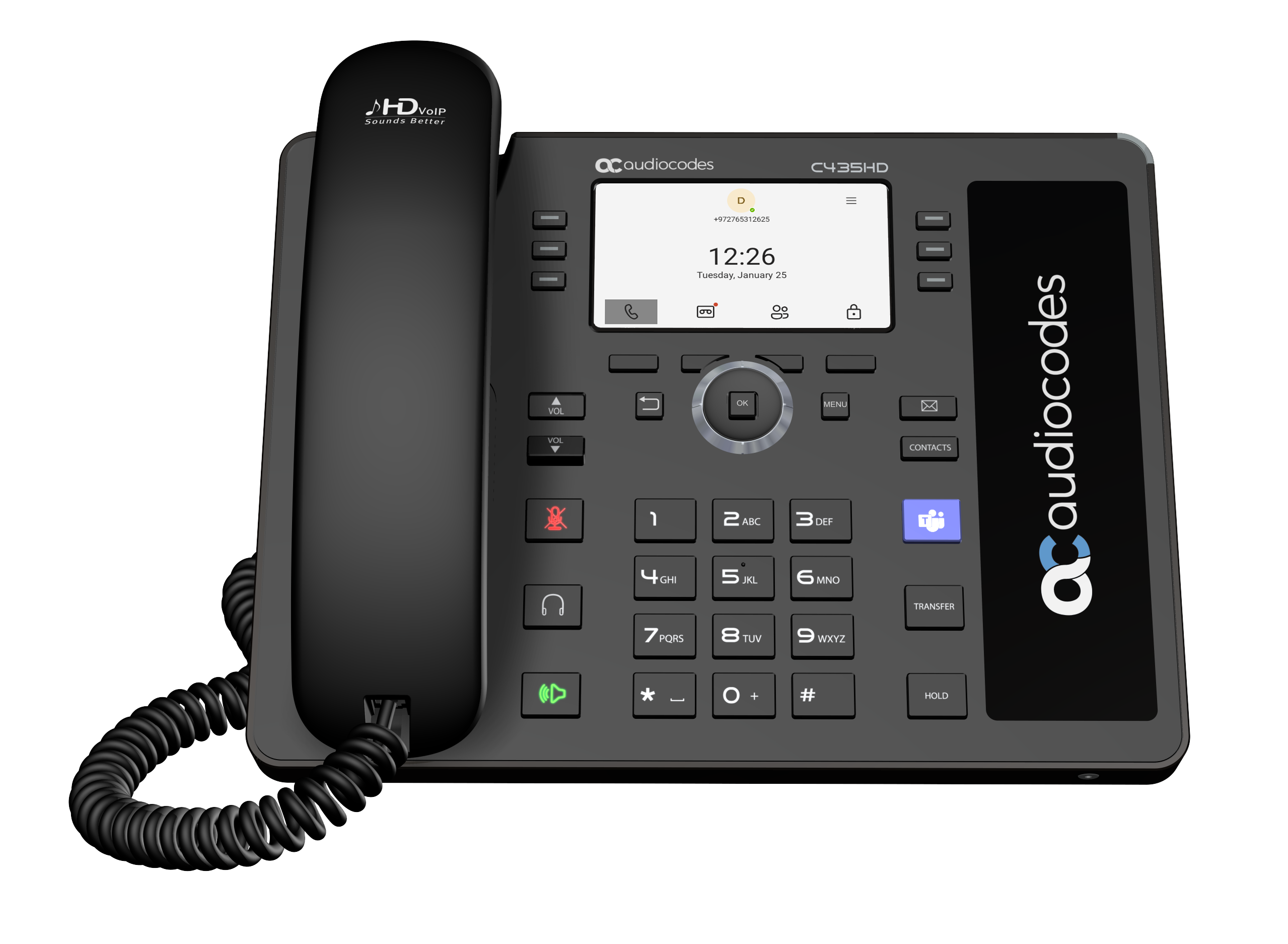 Teams C435HD-R IP-Phone PoE GbE black